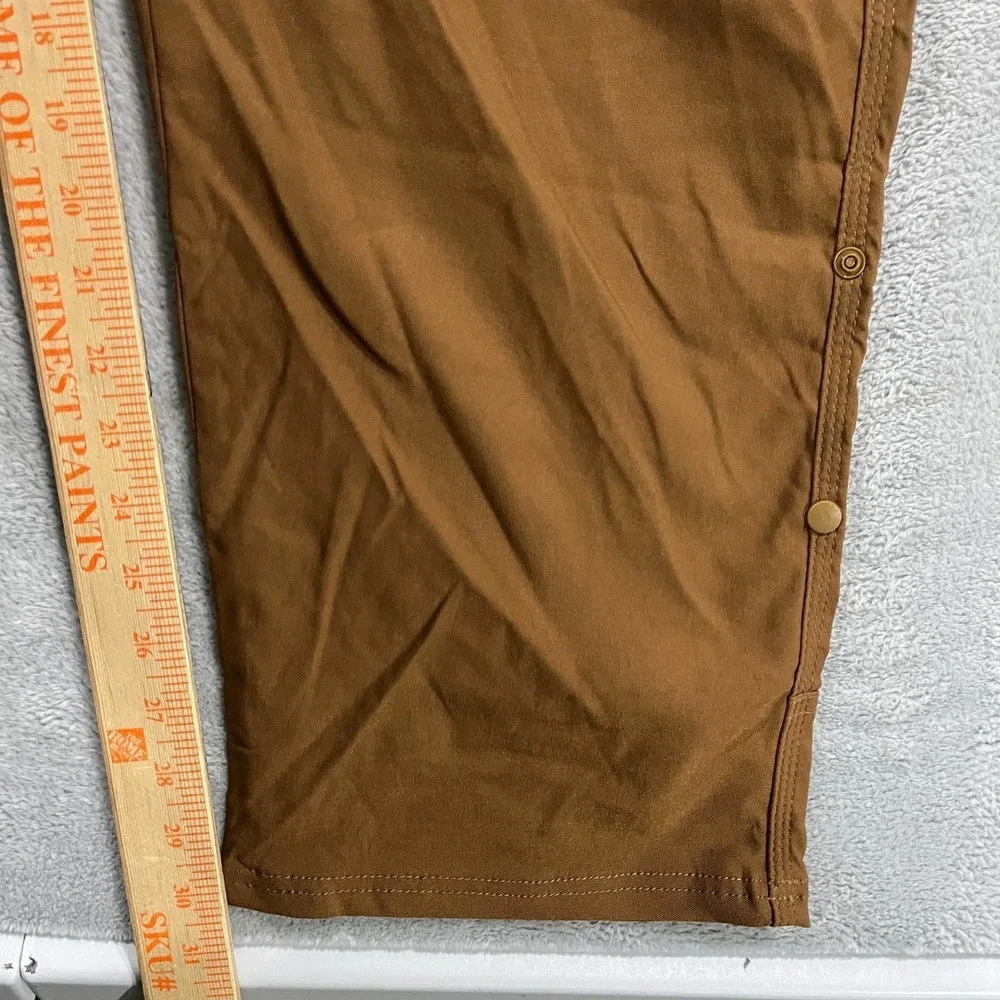 PrAna Stretch Zion Slim Pant II Pants Men 42x30 Sepia Hiking Outdoor Roll Up